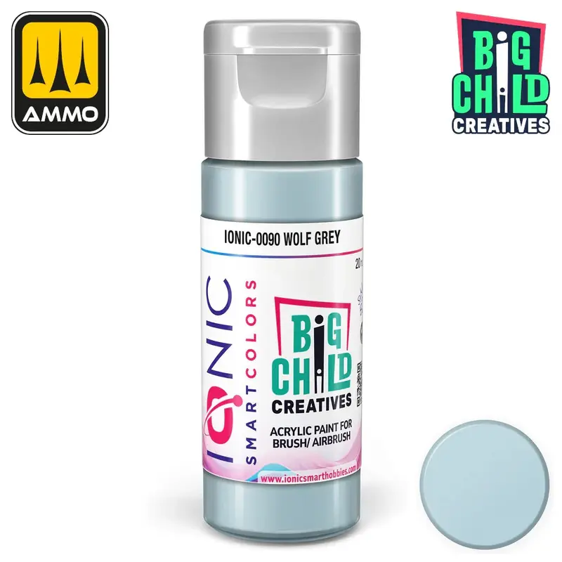 Ionic - Acrylic Paints - Wolf Grey 20ml
