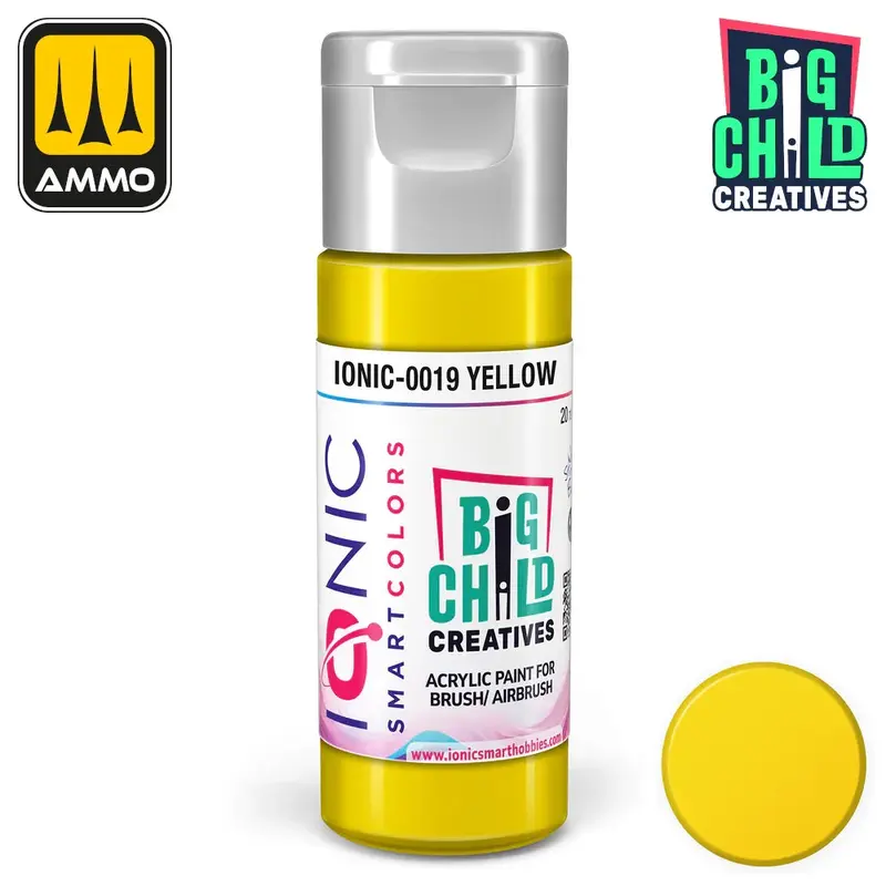 Ionic - Acrylic Paints - Yellow 20ml