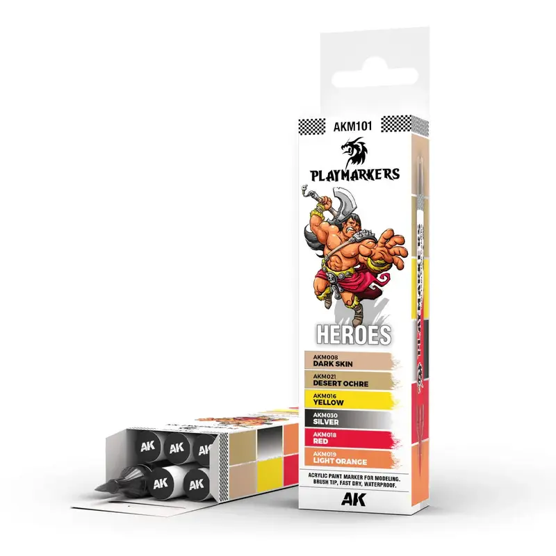 AK Interactive Playmarkers Set - Heroes (6 Colours)