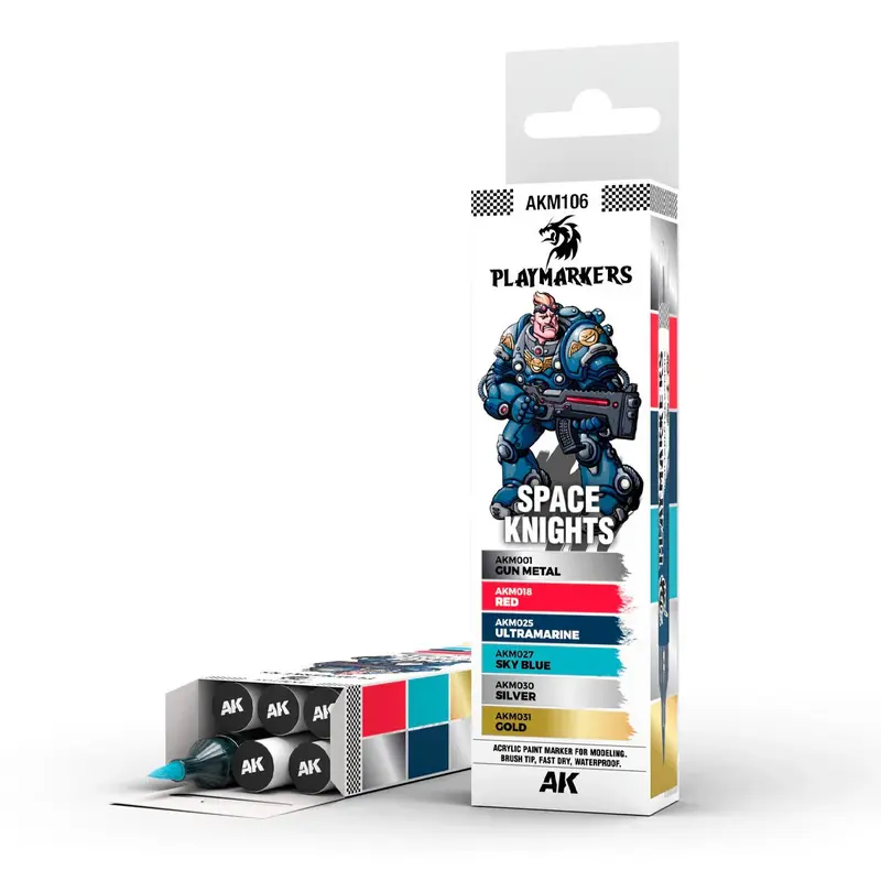 AK Interactive Playmarkers Set - Space Knight (6 Colours)