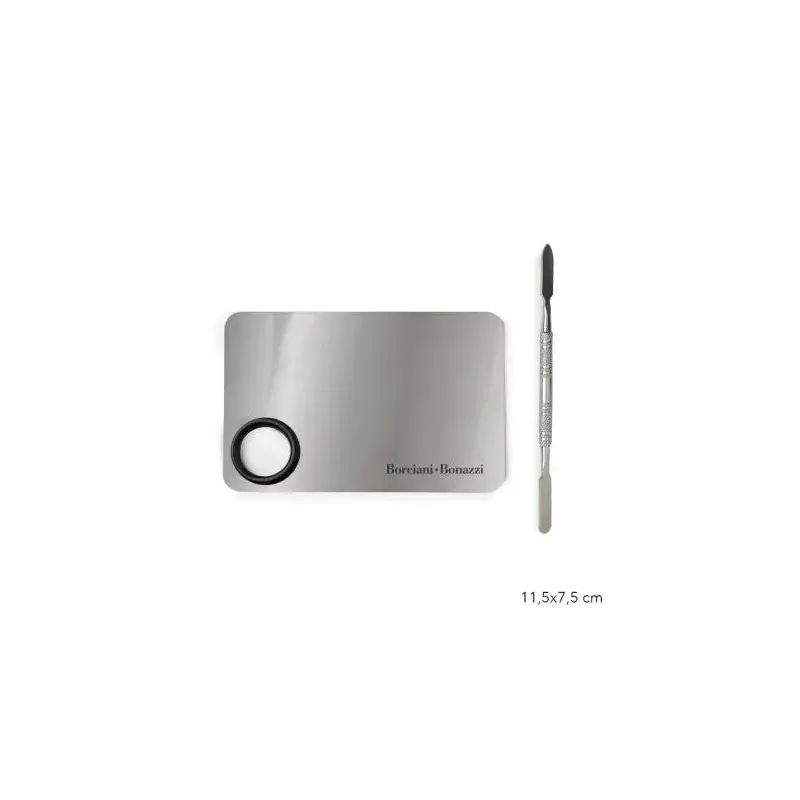 Borciani e Bonazzi - Rectangular Stainless Steel Palette with Spatula Included