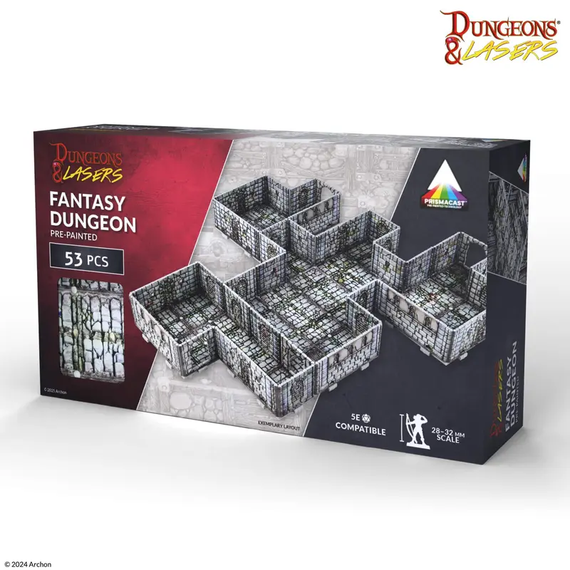 Dungeons & Lasers: PrismaCast Pre-Painted Terrain - Fantasy Dungeon: Pre-Painted