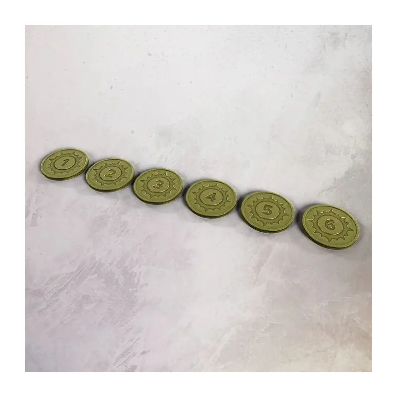 One page Rules - Grimdark Future - Metal Objective Markers (6) - Pre-Order