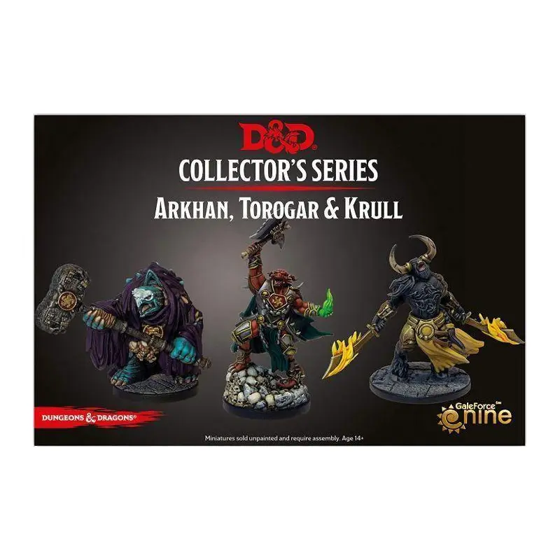 D&D Collectors Series Miniatures Baldurs Gate Descent into Avernus Arkhan, Torogar & Krull