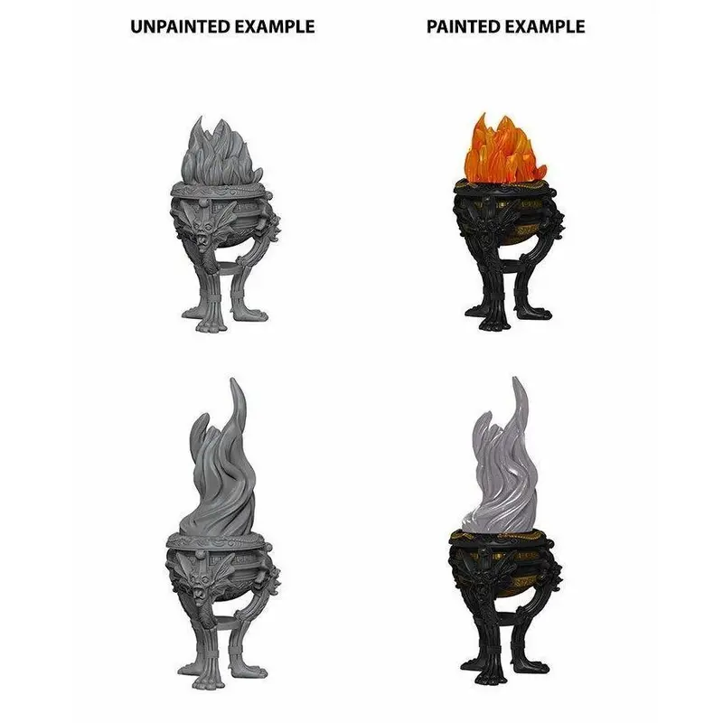 WizKids Deep Cuts Unpainted Miniatures Braziers