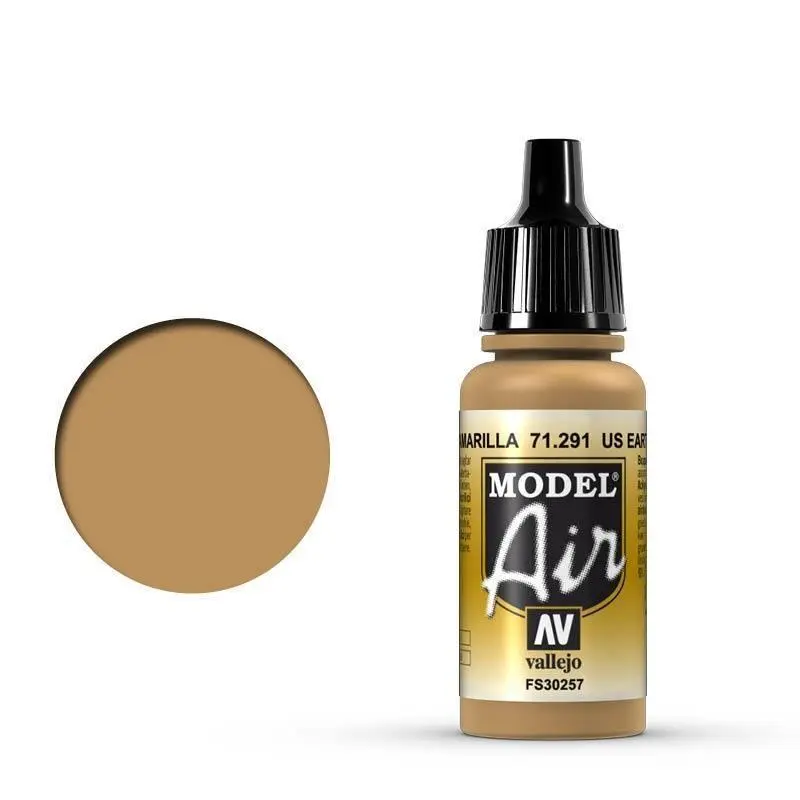 Vallejo 71291 Model Air US Earth Yellow 17 ml Acrylic Airbrush Paint