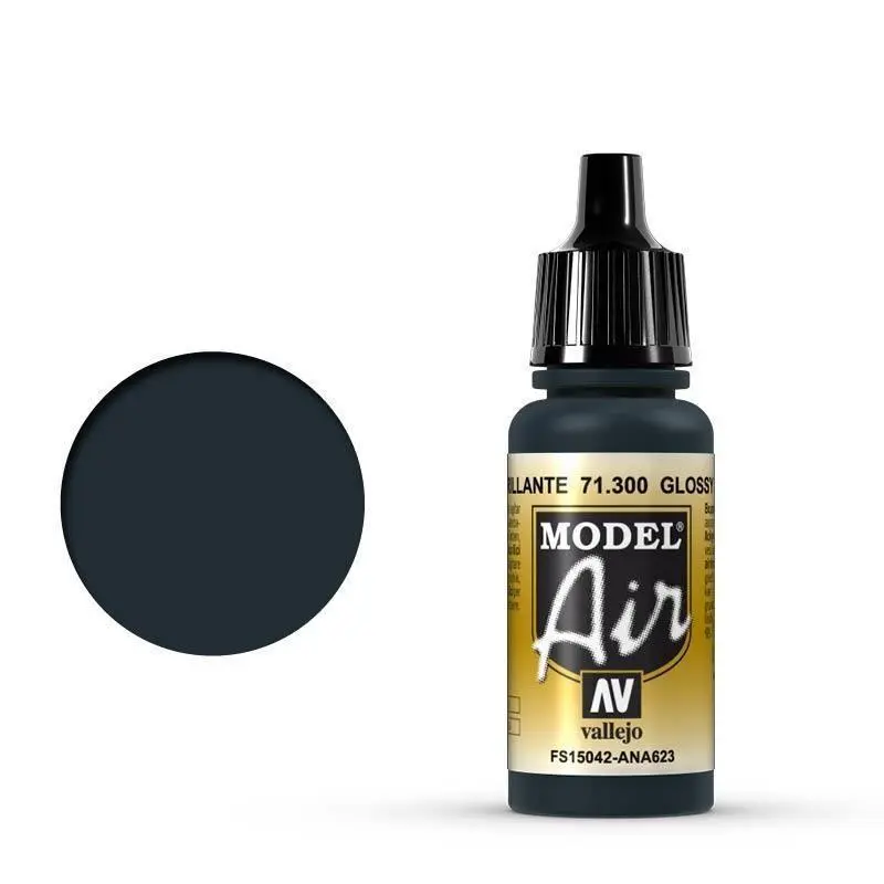 Vallejo 71300 Model Air Glossy Sea Blue 17 ml Acrylic Airbrush Paint