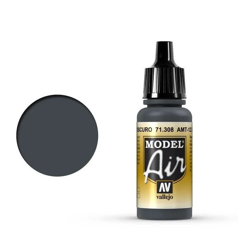 Vallejo 71308 Model Air AMT-12 Dark Grey 17 ml Acrylic Airbrush Paint