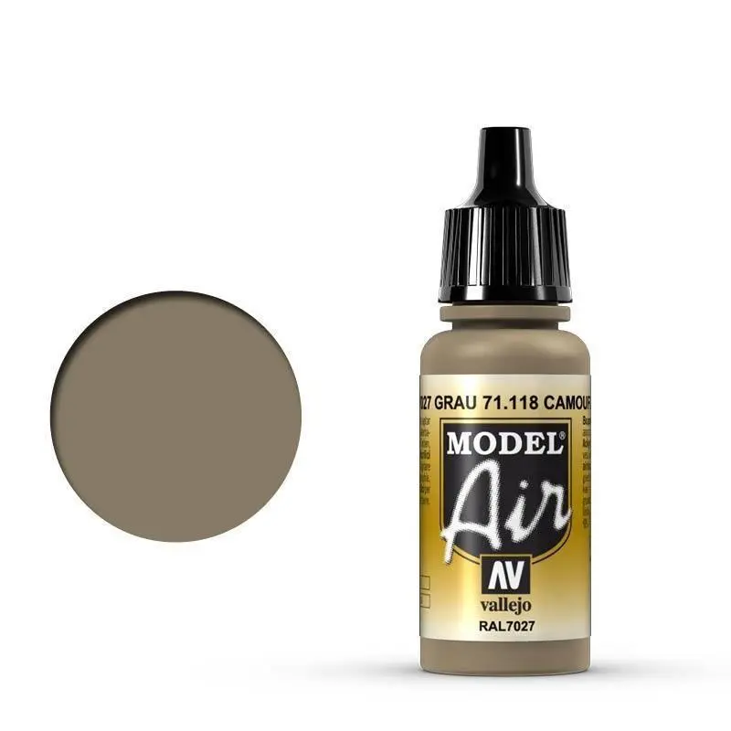 Vallejo 71118 Model Air Camouflage Gray 17 ml Acrylic Airbrush Paint