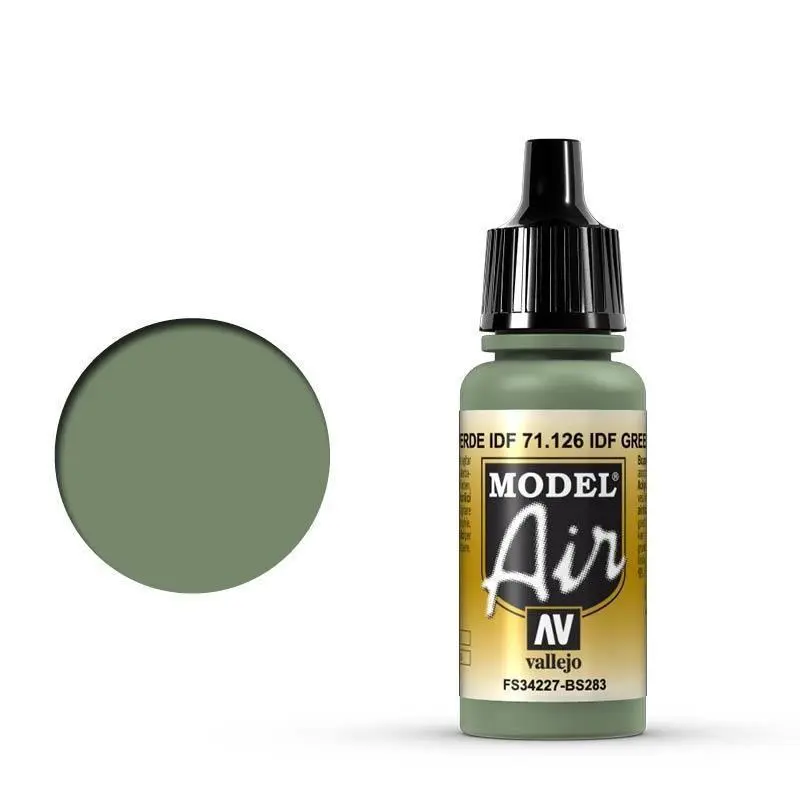 Vallejo 71126 Model Air IDF Green 17 ml Acrylic Airbrush Paint
