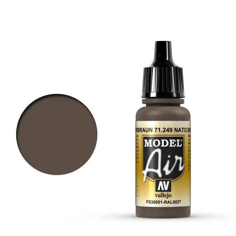 Vallejo 71249 Model Air NATO Brown 17 ml Acrylic Airbrush Paint