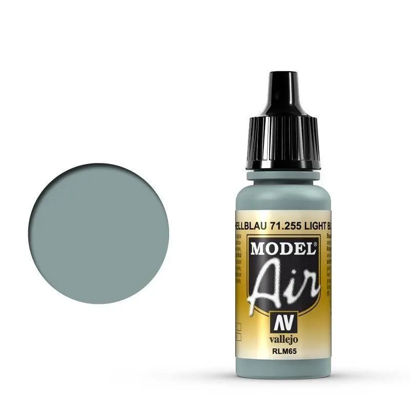 Vallejo 71255 Model Air Light Blue RLM65 17 ml Acrylic Airbrush Paint
