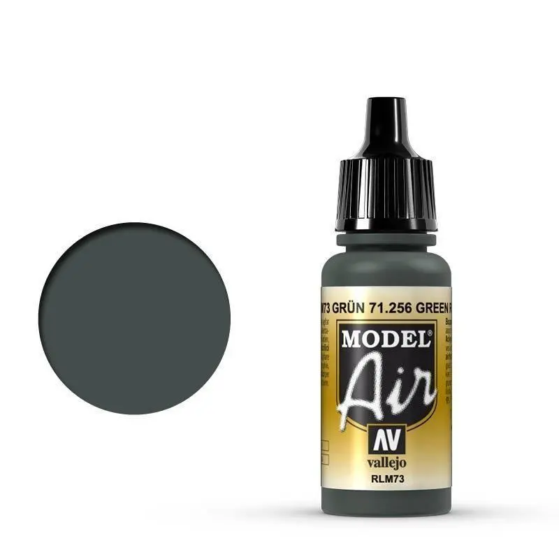 Vallejo 71256 Model Air Green RLM73 17 ml Acrylic Airbrush Paint