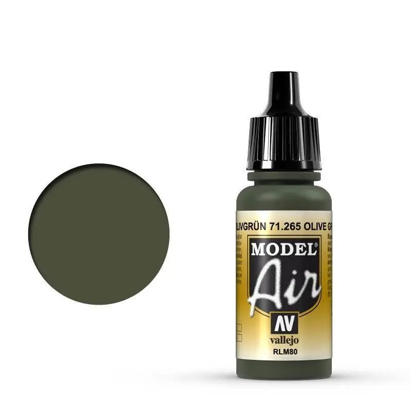 Vallejo 71265 Model Air Olive Green RLM80 17 ml Acrylic Airbrush Paint