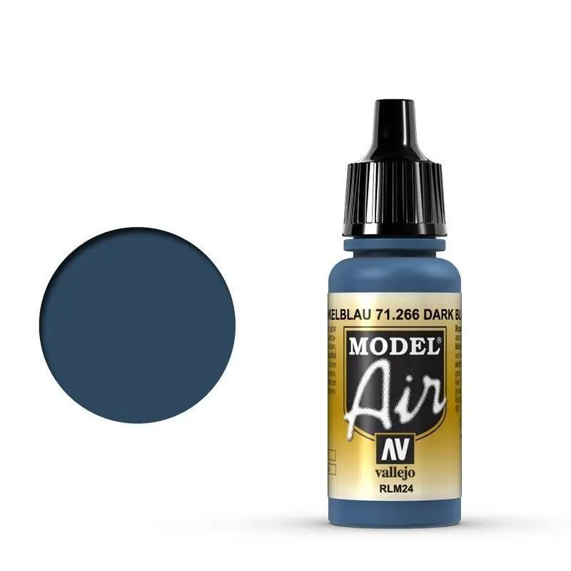 Vallejo 71266 Model Air Dark Blue RLM24 17 ml Acrylic Airbrush Paint
