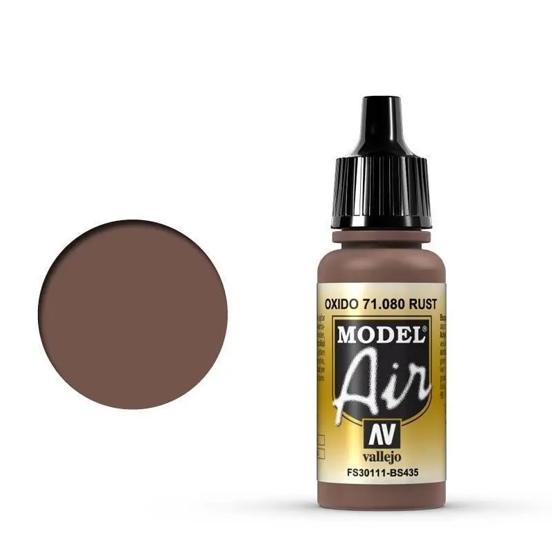 Vallejo 71080 Model Air Rust 17 ml Acrylic Airbrush Paint