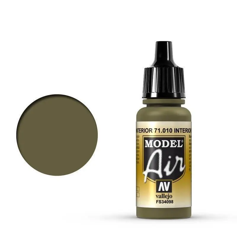 Vallejo 71010 Model Air Interior Green 17 ml Acrylic Airbrush Paint