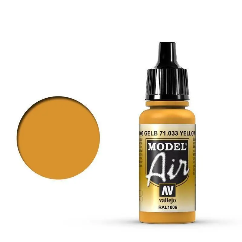 Vallejo 71033 Model Air Yellow Ochre 17 ml Acrylic Airbrush Paint