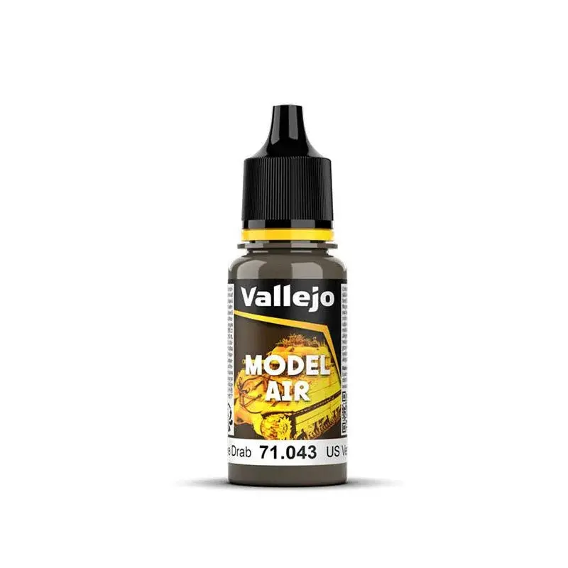 Vallejo 71043 Model Air US Olive Drab 18 ml Acrylic Airbrush Paint
