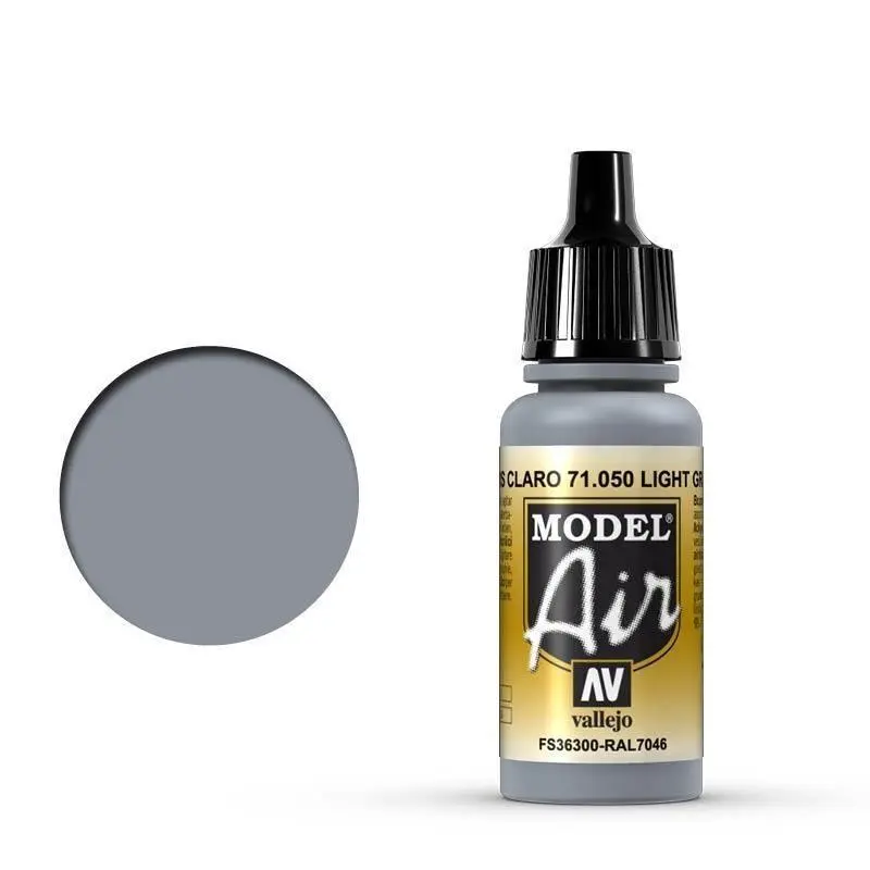 Vallejo 71050 Model Air Light Gray 18 ml Acrylic Airbrush Paint