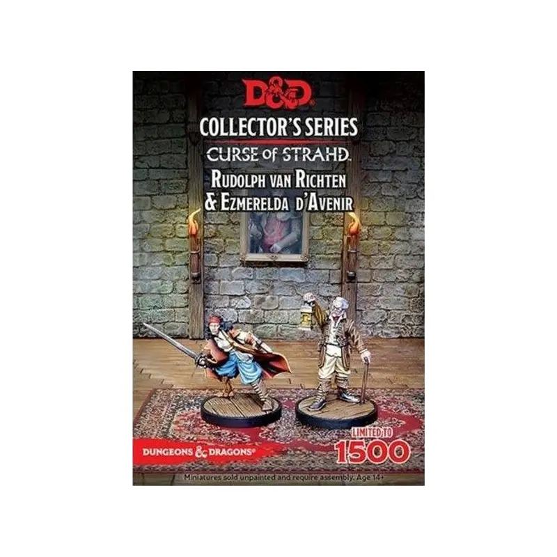 D&D Collectors Series Miniatures Curse of Strahd Ezmerelda D'Avenir & Rudolph Van Richten (2 Figs)