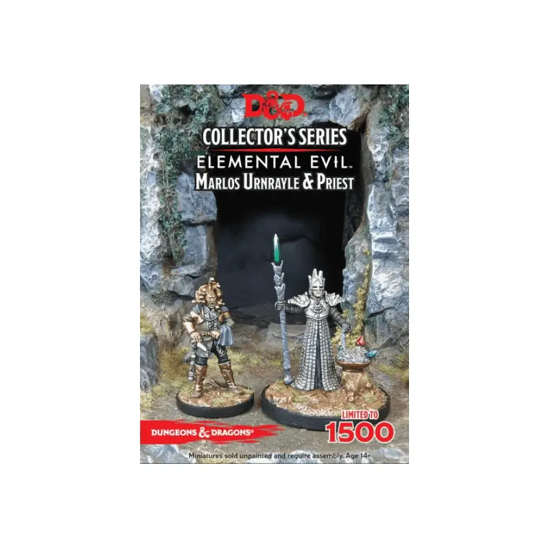 D&D Collectors Series Miniatures Elemental Evil Marlos Urnrayle & Earth Priest (2 Figs)