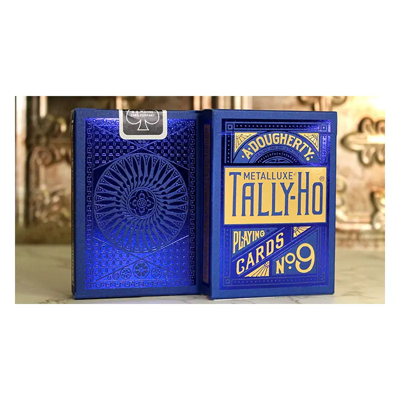 Tally-Ho Blue (Circle) MetalLuxe Playing Cards