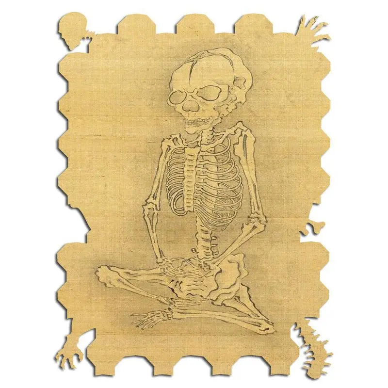 Artifact Wooden Puzzles - Meditating Skeleton