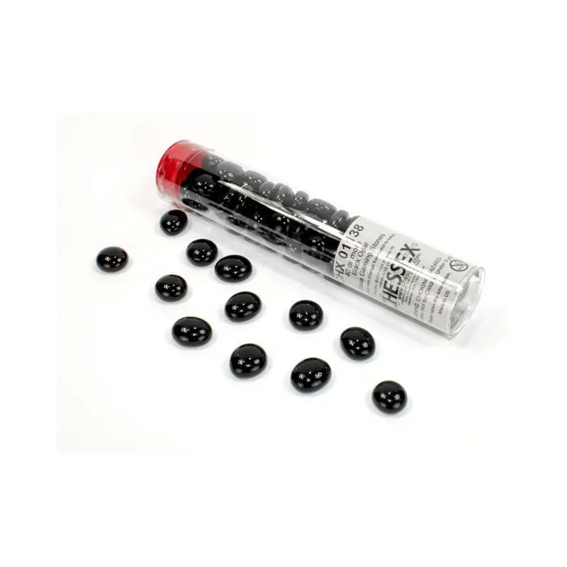 Assorted Gaming Stones: Black Opal Glass