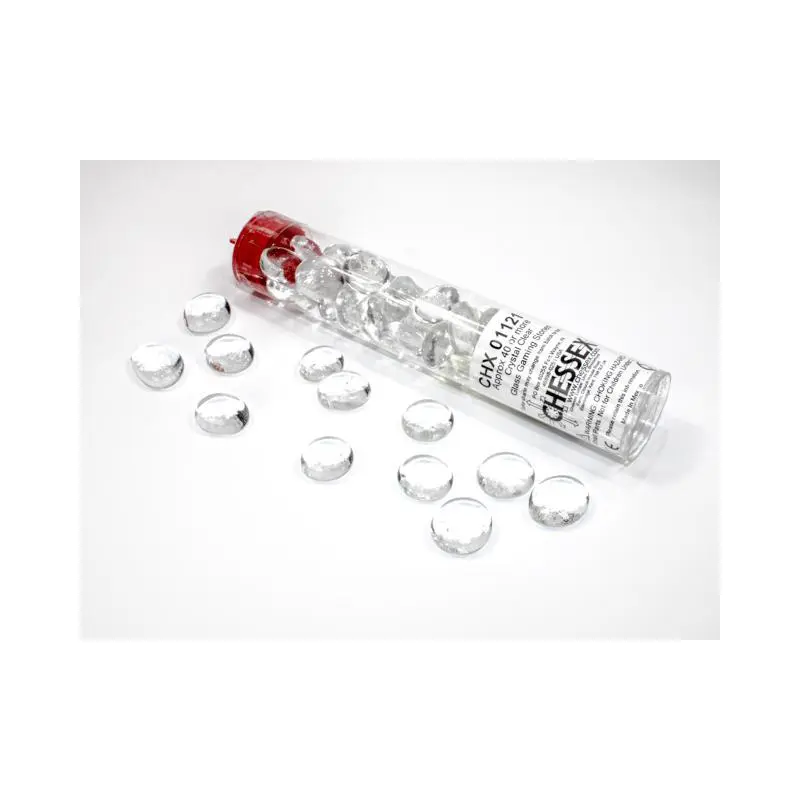 Assorted Gaming Stones: Crystal Clear Glass