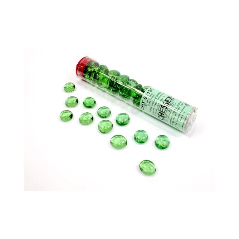 Assorted Gaming Stones: Crystal Light Green Glass