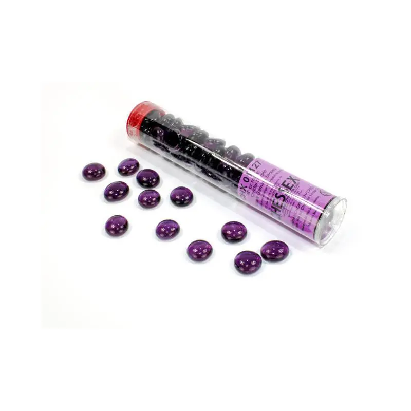 Assorted Gaming Stones: Crystal Purple Glass