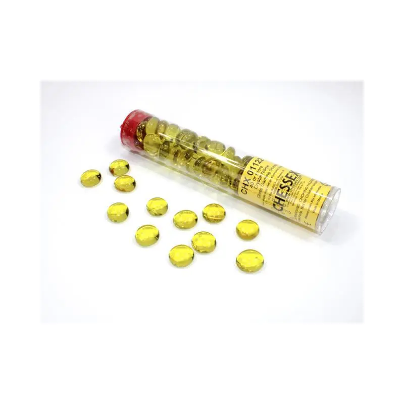 Assorted Gaming Stones: Crystal Yellow Glass