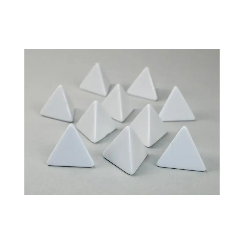 Bag of 10 White d4 Blank Dice