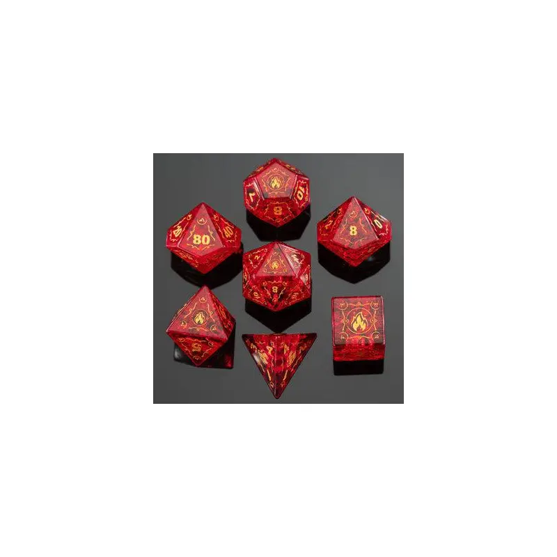 Blast Ruby (Glass 7-Die RPG Set)