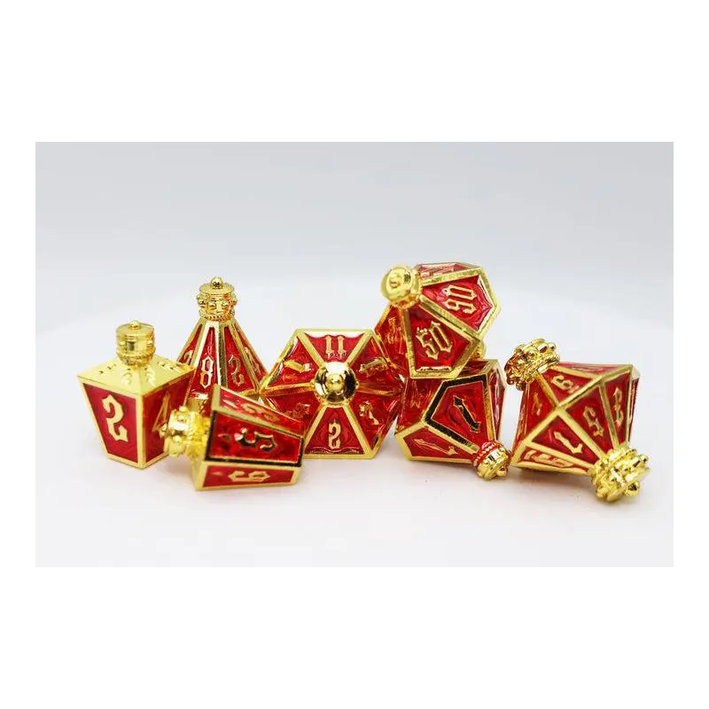 Moonlit Lantern: Golden Starfire (Metal 7-Die RPG Set)