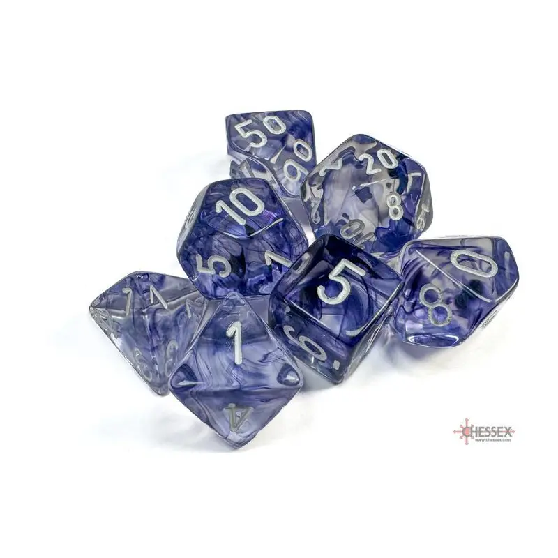 Nebula Black/white (7-Die RPG Set)
