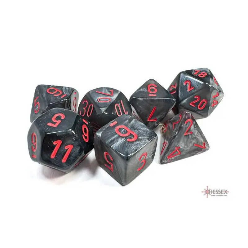 Velvet Black/red (7-Die RPG Set)