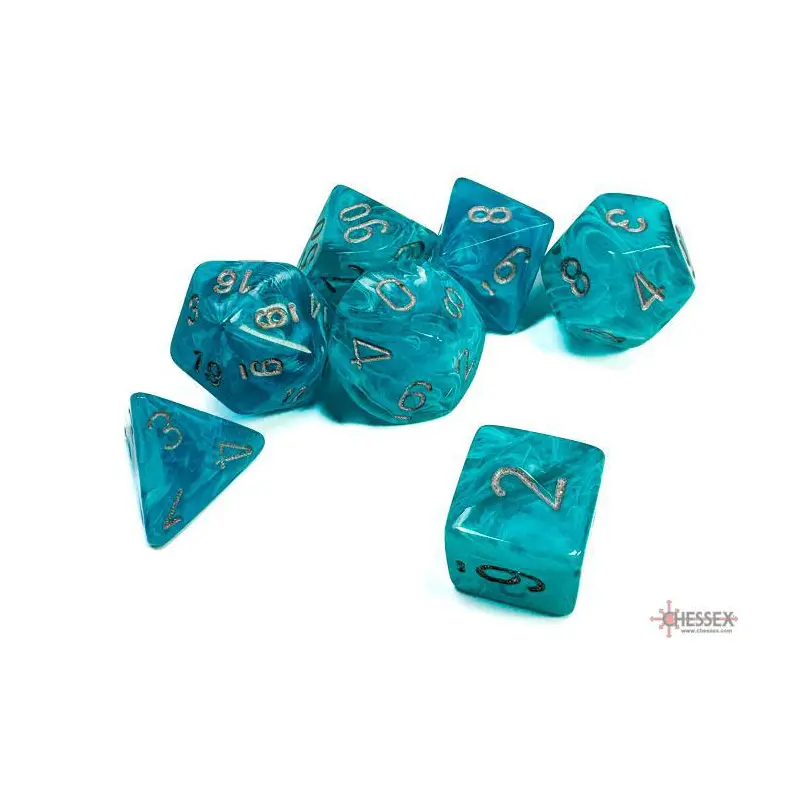 Cirrus Aqua/silver (7-Die RPG Set)