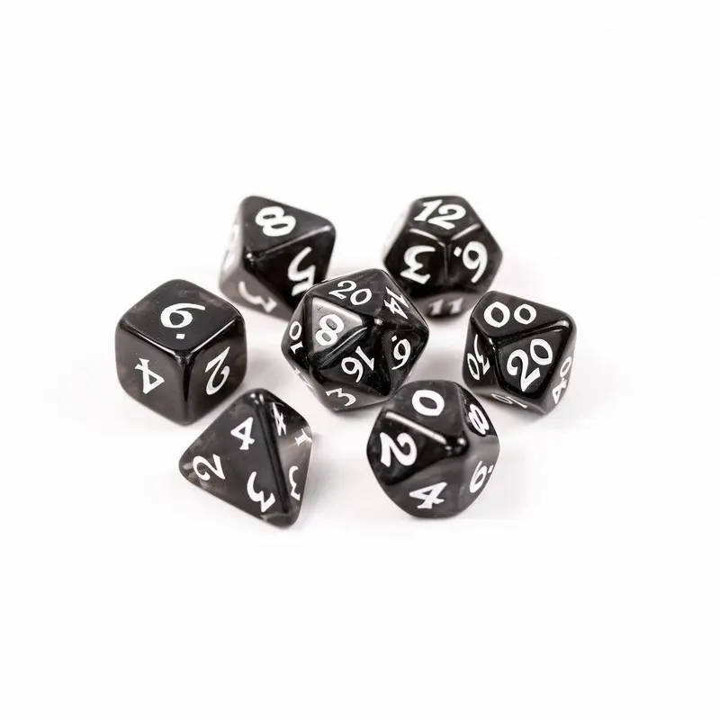 Elessia Essentials Black (7-Die RPG Set)