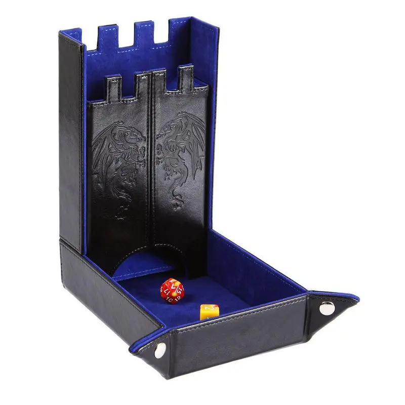 Forged Draco Castle Dice Tower and Tray (Blue)