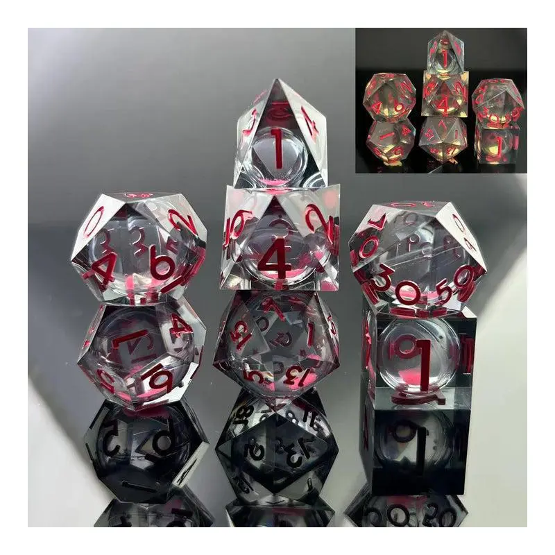 Midnight Rose (Luminescent Liquid Core 7-Die RPG Set)