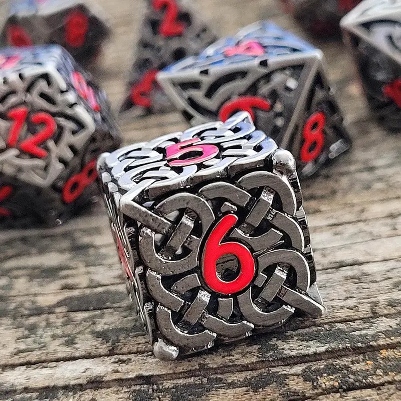 Sacred Hollows Red (Metal 7-Die RPG Set)