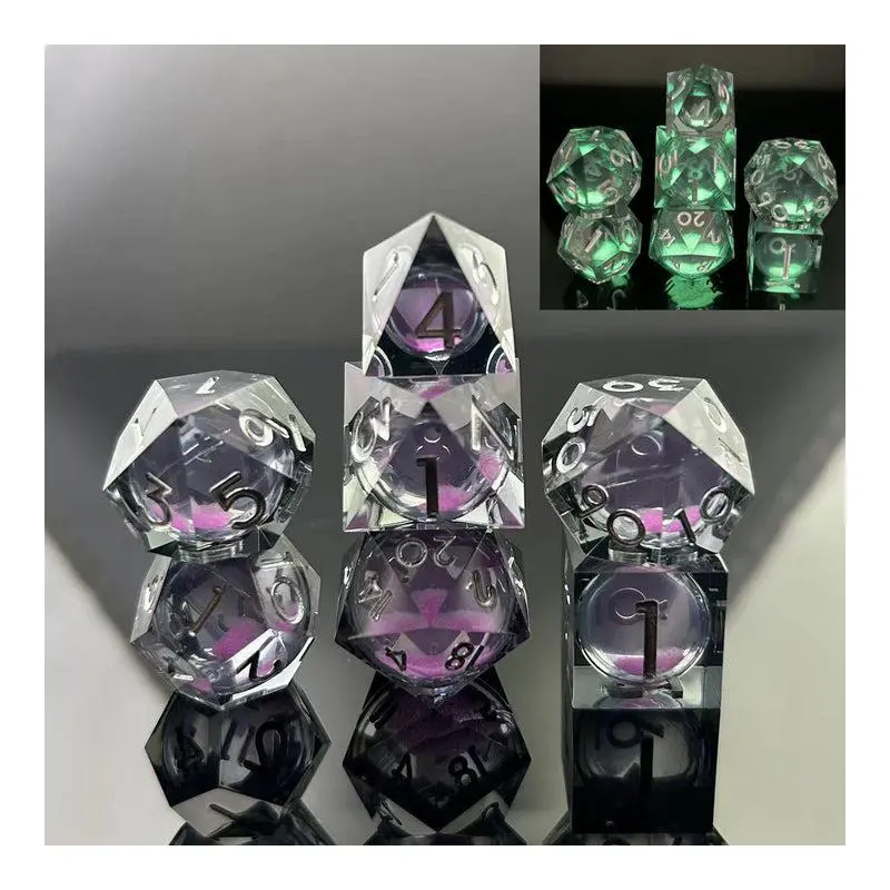 Violet Glimmer (Luminescent Liquid Core 7-Die RPG Set)