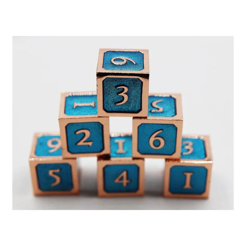Blue and Copper (Metal D6 Set)