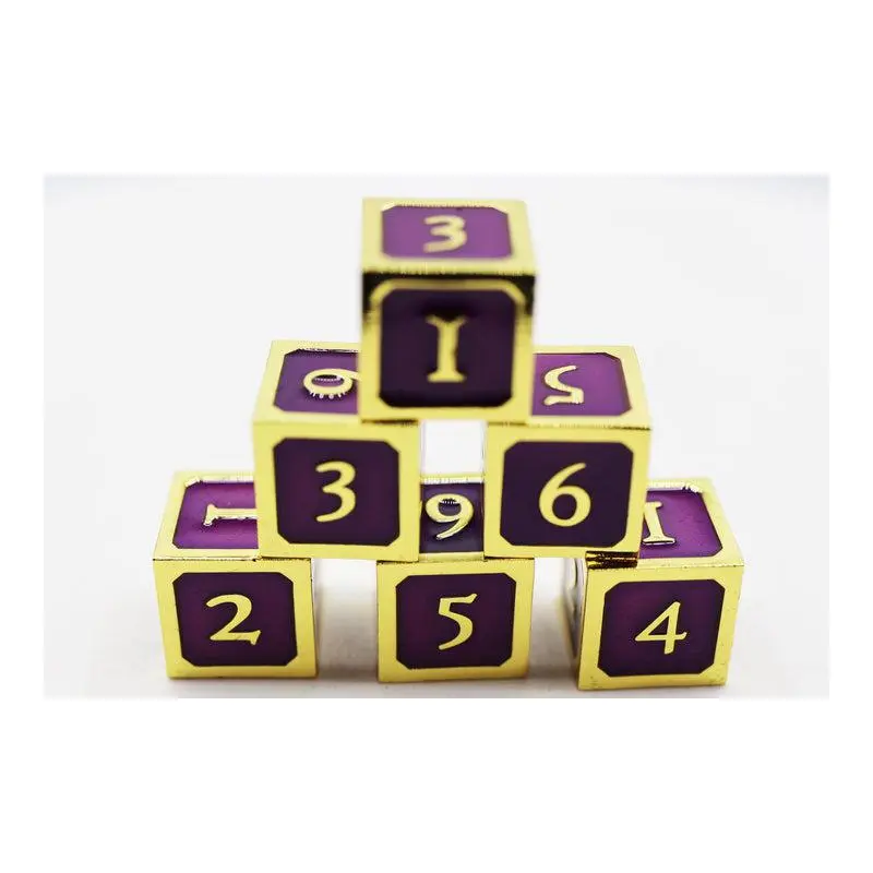 Purple and Gold (Metal D6 Set)