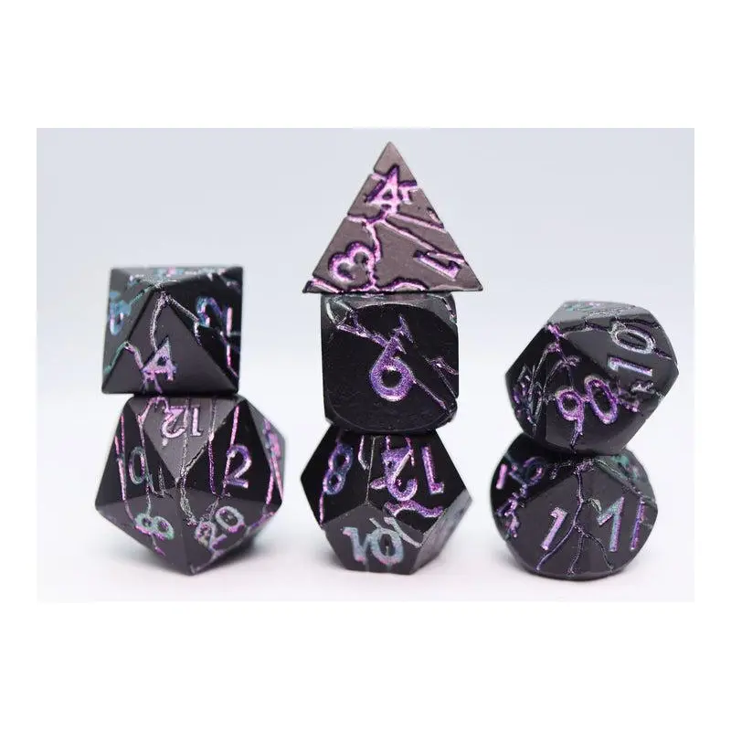 Purple Lightning (Metal 7-Die RPG Set)