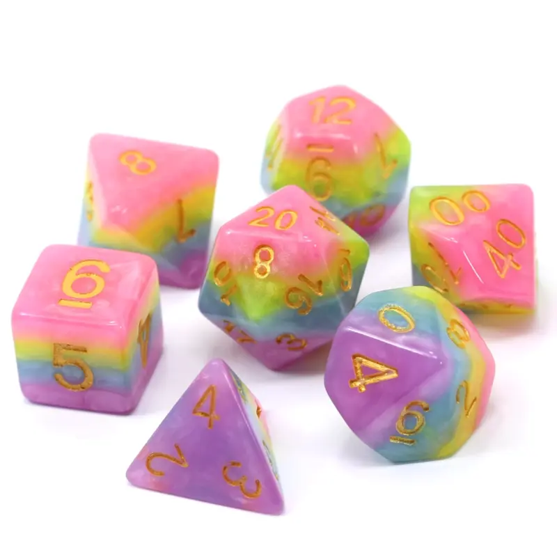 Princess Unicorn Bubblegum (7-Die RPG Set)