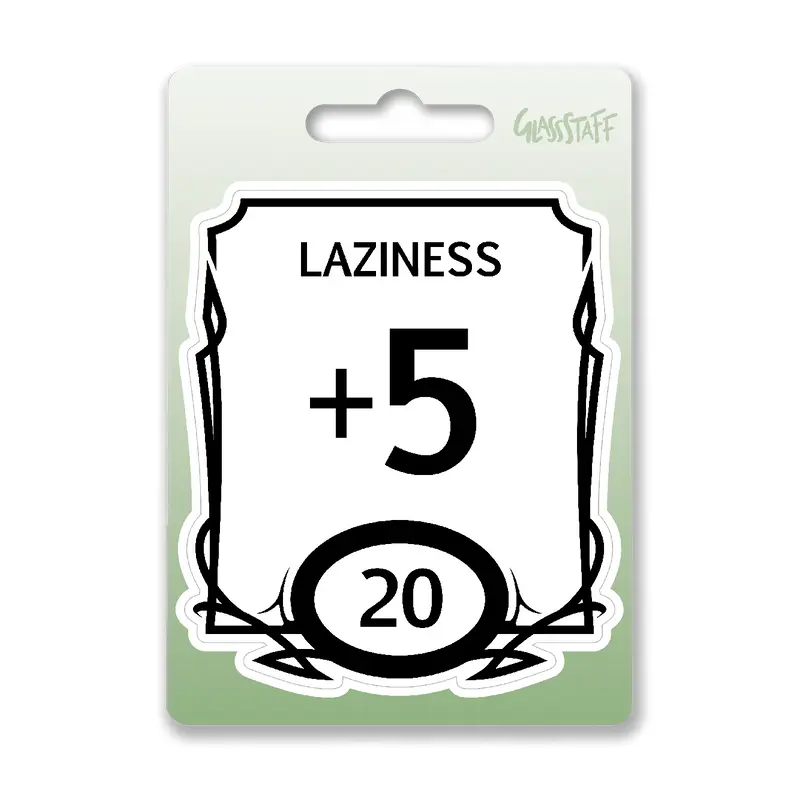 Laziness Stat Block Sticker