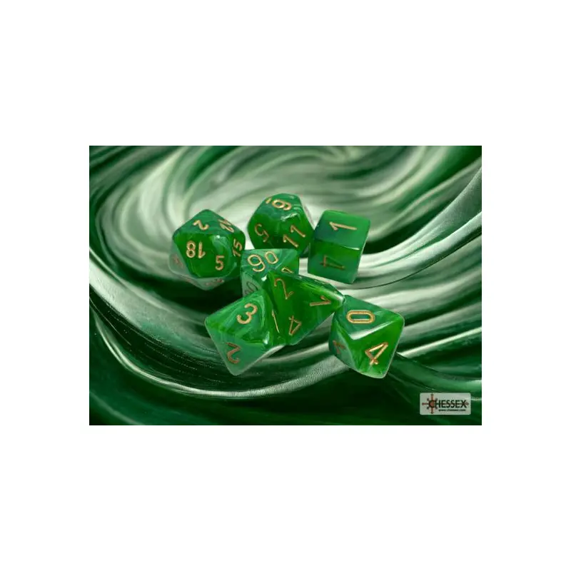 Vortex Green/gold (7-Die RPG Set)